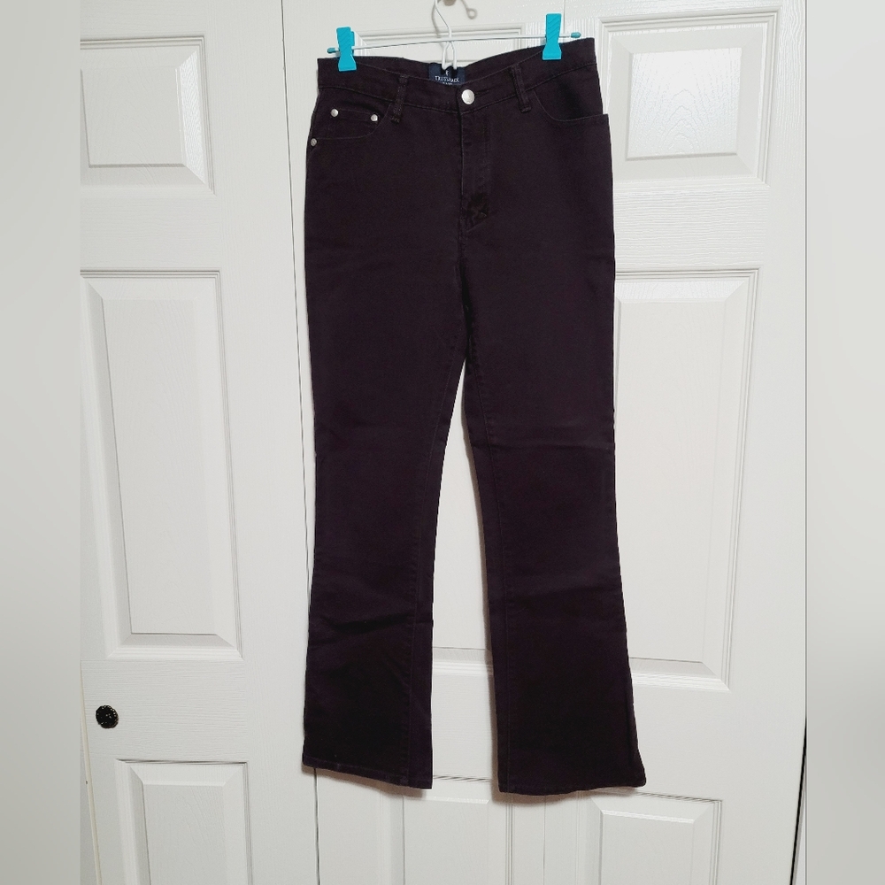 Vintage 90s Y2K Trussardi Mid Rise Slight Flair Jeans